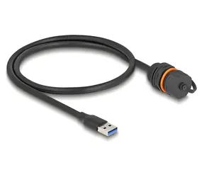 Delock / Prodlužovací kabel / USB Typ-A (M) - Typ-A (F) / 0,6 m / USB 3.2 Gen 1 (5 Gbps) / IP68