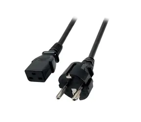 EFB Schuko - IEC C19 černá / Napájecí kabel / 1,8 m / 16 A / 250 V VDE