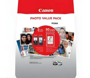 Canon PG-560XL/CL-561XL Photo Value / Originální cartridge / černá + barevná / 2 ks / 360 stran