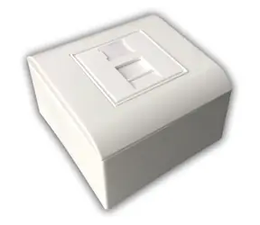 DATACOM UTP CAT5E bílá / Datová zásuvka / 1x RJ45 / pod i na omítku