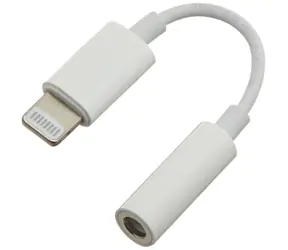 PremiumCord Lightning bílá / Redukce / Jack 3.5 mm female / 10 cm / MFi certifikace