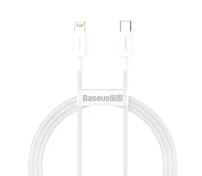 Baseus Superior bílá / Kabel USB-C/Lightning / 1 m / 20W / 480 Mb/s
