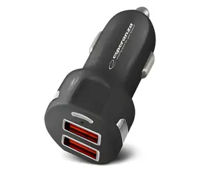 Esperanza EZ110 černá / Nabíječka do auta / 2x USB-A / 36 W / Quick Charge 3.0
