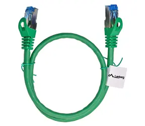 Lanberg CAT6A 0.5m zelená / Patch kabel / S/FTP / LSZH / 500 MHz