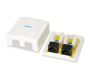 Equip bílá / Zásuvka pod omítku / Cat.6 / 2x RJ45 UTP / 2-Port