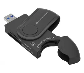 Conceptronic USB-A 3.0 4v1 černá / Čtečka paměťových karet / USB 3.2 Gen 1 Type-A / 5 Gbps / SD, microSD