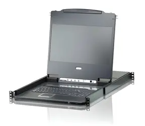 ATEN Console 17.3" LCD FullHD / KVM konzole / DVI+HDMI+VGA / USB / rack 19" 1U / klávesnice, touchpad