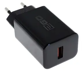 2GO černá / Síťová nabíječka / 1x USB-C / 18W / Rychlonabíjení