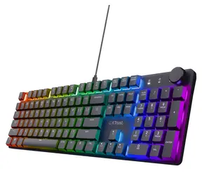 Trust GXT 866 Torix černá / Herní klávesnice / mechanická / RGB / USB-A / US layout