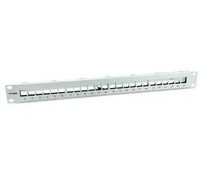 Equip šedá / Patchpanel / 24 portů / Keystone / 1U / 19"
