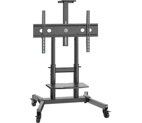 ONKRON TS1891-B černá / Mobilní TV stojan / VESA 200x200-800x600 / 50-90" / do 100 kg / výškově nastavitelný