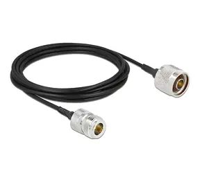 Delock N (M) - N (F) LMR100 / Anténní kabel / 3 m / 50 ? / černá