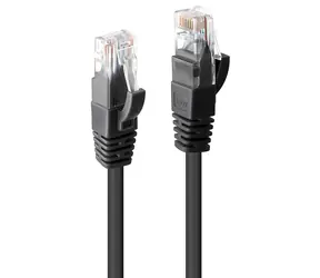 Lindy černá / Síťový kabel / Cat6 U/UTP / RJ-45 / 5 m