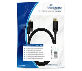 MediaRange černá / Kabel / DisplayPort na DVI-D (24+1) / 2 m / pozlacené konektory
