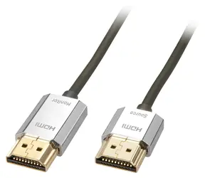 Lindy CROMO Slim šedá / HDMI kabel / High Speed Ethernet / 3 m / 4K 60 Hz