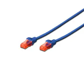 Digitus CAT6 U/UTP modrý / Patch kabel / RJ45 / 0,5 m / AWG 26/7 / LSZH
