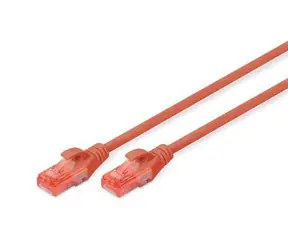 Digitus červená / Patch kabel / Cat6 U/UTP / RJ45 / 5 m / LSZH