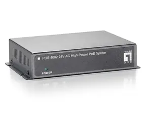 LevelOne POS-4002 černá / PoE splitter / 100 Mbps / 15 W / 24 V