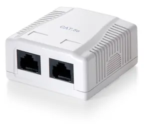Equip bílá / Zásuvka pod omítku / Cat.6 / 2-port RJ45