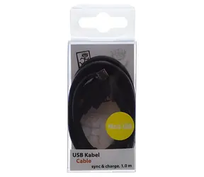 2GO černá / Datový a nabíjecí kabel / USB-A na Micro-USB / 1 m