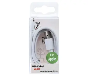 2GO bílá / Datový a nabíjecí kabel USB - Lightning / 1 m