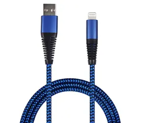 2GO modrá / Datový a nabíjecí kabel / USB-A na Lightning / nylon / 1 m