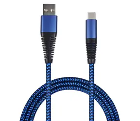2GO USB-C 1 m modrá / Datový kabel / USB 3.2 Gen 1 / nylon