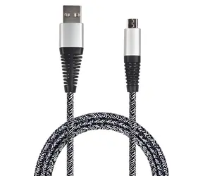 2GO USB-A - Micro-USB 1 m stříbrná / Datový a nabíjecí kabel / Nylon