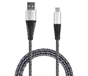 2GO USB-C 1 m stříbrná / Datový kabel / USB 3.2 Gen 1 / nylon