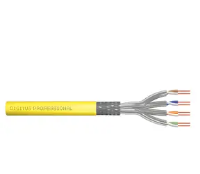Digitus Cat.7A / Instalační kabel / S/FTP / 1000 m / AWG 22/1 / žlutý
