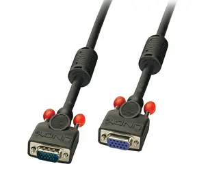 Lindy 36391 černá / VGA kabel / VGA (D-Sub) M/F / 0,5 m / DDC