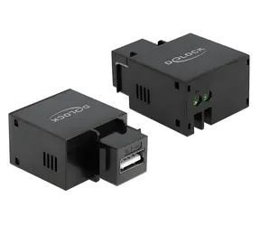 Delock / Keystone modul / USB Type-A nabíjecí zásuvka / 2,1 A / plochý / černý