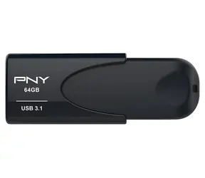 PNY Attaché 4 64GB černá / Flash disk / USB 3.2 Gen 1 / čtení 80 MB/s / zápis 20 MB/s