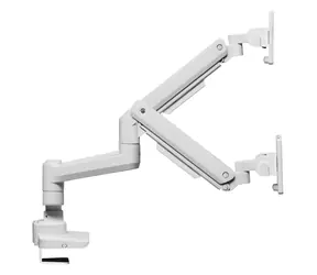 Equip 650183 bílá / Stolní držák pro 2 monitory / 17-35" / VESA 75x75-100x100 / nosnost 20 kg