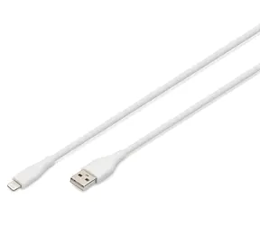 Digitus USB-A - Lightning bílý / Datový kabel / USB 2.0 / MFi certifikace / 1 m