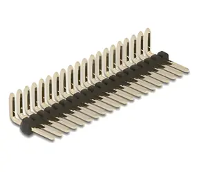 Delock kolíková lišta 20 pin černá / Kolíková lišta / rozteč 1,27 mm / pravoúhlá / 5 ks
