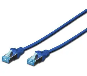 Digitus modrá / Patch kabel / Cat5e / SF/UTP / RJ45 / 0,5 m