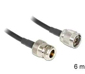DeLock Anténní kabel N(M) - N(F) LMR195 6 m černá / Anténní kabel / 50 Ohm