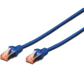 Digitus modrý / Patch kabel / Cat6 / S/FTP / 0,5 m / 2x RJ-45 / AWG 27/7