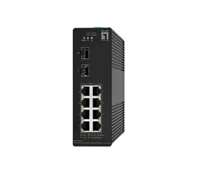 LevelOne Hilbert IGS-2110P / Průmyslový PoE switch / 8x GE PoE+ / 2x SFP / 110 W / DIN