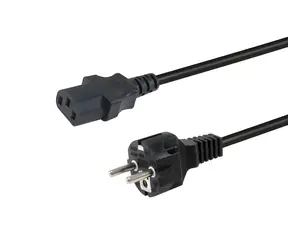 Equip CEE 7/7 - C13 černý / Napájecí kabel / 3 m / 250 V / 10 A