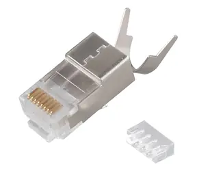 Equip Cat8.1 stříbrná / Konektor RJ45 / stíněný / pozlacené kontakty / 50 ks
