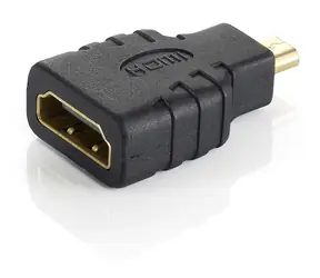 Equip microHDMI na HDMI černá / Adaptér / pozlacené konektory