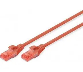 Digitus UTP Cat6 LSZH červená / Patch kabel / 2x RJ-45 / 0,25 m