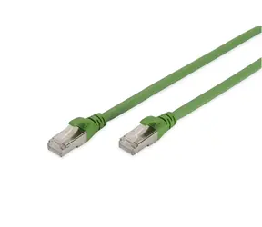 Digitus CAT 6A S/FTP zelený / Patch kabel / PUR / AWG 26/7 / 5 m / 500 MHz