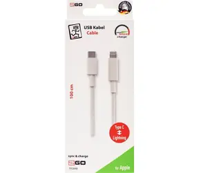 2GO 795848 bílá / Datový kabel / USB-C - Lightning / USB 3.1 / 1 m