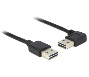 Delock EASY-USB 2.0-A samec pravoúhlý <-> USB 2.0-A samec / Kabel / 0,5 m / černá