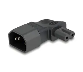 Delock IEC 60320 C14 - C7 černá / Redukce / 250 V / 2,5 A / přímá - úhlová