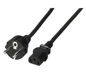 EFB Schuko - C13 / Napájecí kabel / 2 m / černá / 10 A / 250 V