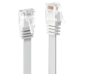 Lindy bílá / Patch kabel / Cat 6 U/UTP / Flachband / RJ45-RJ45 / 5 m